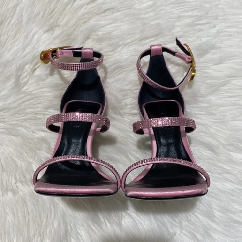 Versace Crystal Embellished ankle strap sandal size 35EU - Picture 15 of 17